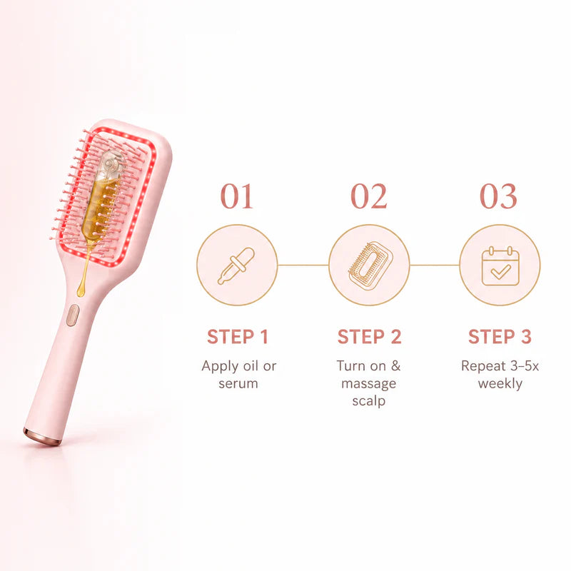 HairLoom Red Light Therapy Scalp Brush